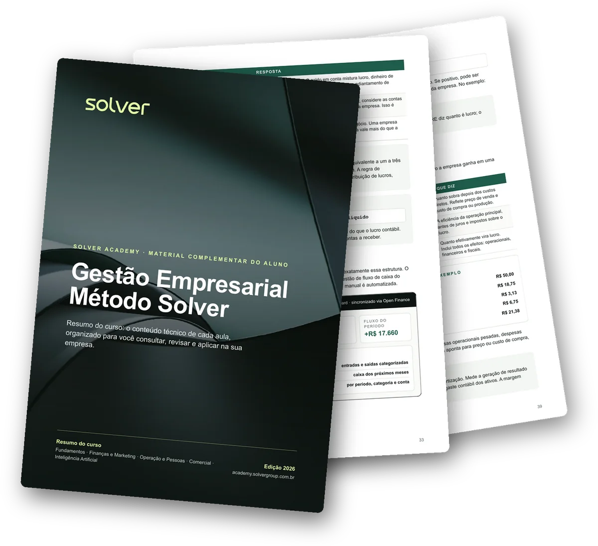 E-book Gestão Empresarial Método Solver, material incluso no Solver Academy